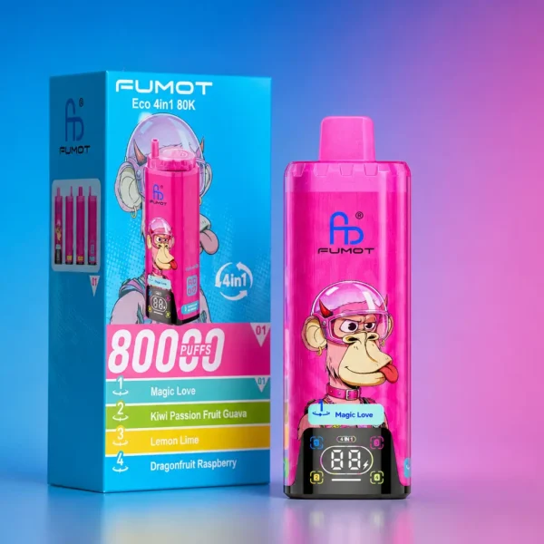 Fumot Eco 4in1 80K Puffs – detail robustního těla se 4 kapslemi