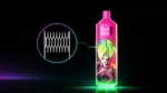 Fumot RandM Tornado 9000 Puffs – detail žhavicí spirálky 0.8 Ω Mesh